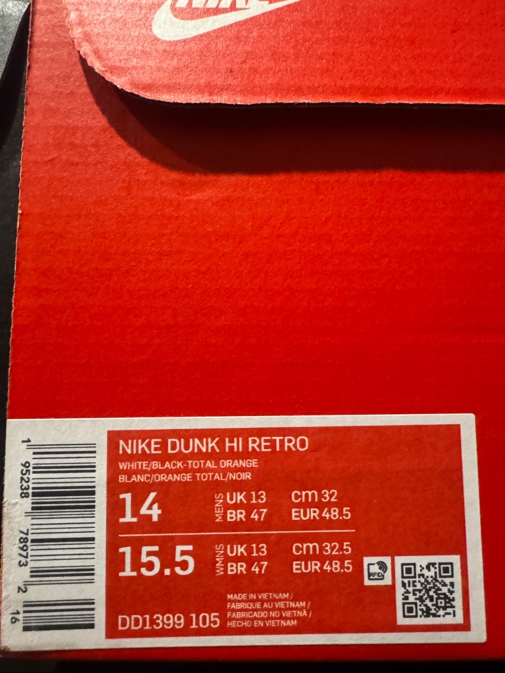 NIKE DUNK HI RETRO - Picture 7 of 7